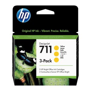 HP 711(CZ136A) gelb Druckerpatronen, 3er-Set