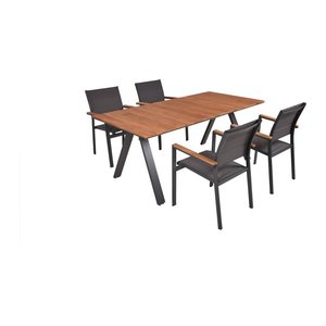 Garden Pleasure Sitzgruppe DAVINA, anthrazit Kunststoff, Metall, 5-teilig