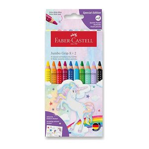 FABER-CASTELL Einhorn Jumbo Grip Buntstifte farbsortiert, 10 St.