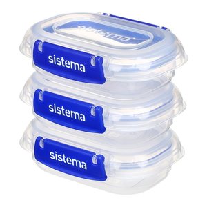 sistema Frischhaltedosen Set KLIP IT PLUS 3 x 180 ml blau
