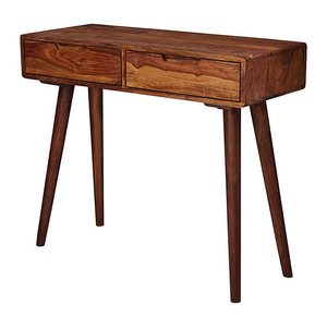 WOHNLING Konsolentisch rechteckig Massivholz sheesham 90,0 x 36,0 x 76,0 cm, 1 St.