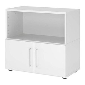 HAMMERBACHER Regalschrank FlexWall, VFW28T1KG/W/W/BS weiß 80,0 x 40,0 x 74,6 cm, 1 St.