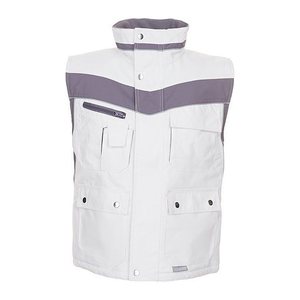 PLANAM® unisex Winterweste PLALINE weiß, zink Größe M