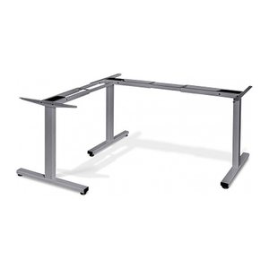LMG elektrisch höhenverstellbares Schreibtischgestell silber ohne Tischplatte, T-Fuß-Gestell silber 100,0 - 180,0 x 57,5/69,8 cm