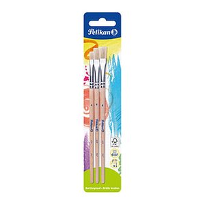 Pelikan 613F Pinsel-Set Größe 4, 6, 8, 3-teilig