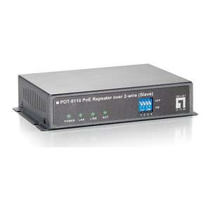 LevelOne PoE Repeater Slave 1xFE/1x2-Draht grau