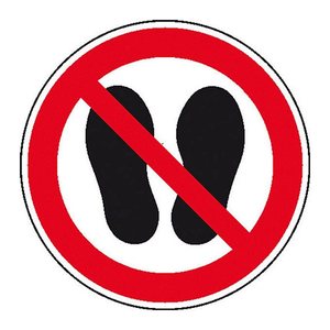 SafetyMarking® Verbotsaufkleber "Betreten der Fläche verboten " rund 10,0 cm, 1 St.