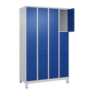 CP Schließfachschrank Classic Plus enzianblau, lichtgrau 080010-403 S10003, 12 Schließfächer 120,0 x 50,0 x 195,0 cm