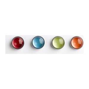 Zeller Color Magnete farbsortiert, Metall Ø 2,5 x 1,5 cm, 4 St.
