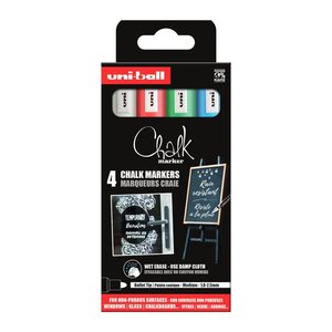 uni-ball Chalk PWE-5M Kreidemarker farbsortiert 1,0 - 2,0 mm, 4 St.