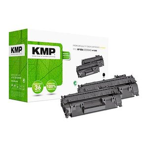 KMP H-T235D  schwarz Toner kompatibel zu HP 05A (CE505D), 2er-Set