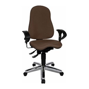 Topstar Bürostuhl Sitness® 10, SI59U G08 Stoff braun, Gestell chrom