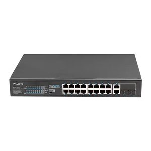 LANBERG Switch 16-Port PoE+/2x1Gb/1xSFP 19" unmanaged 250W