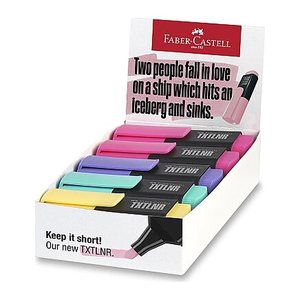 FABER-CASTELL TXTLNR Mini Pastell B Textmarker farbsortiert, 10 St.