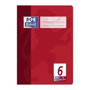 OXFORD Schulheft Lineatur 6 blanko DIN A5 ohne Rand, 16 Blatt, 1 St.