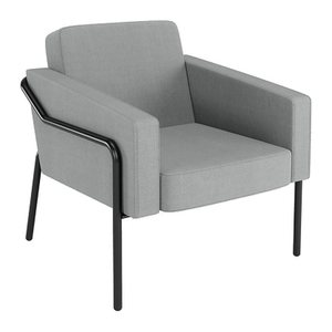 medso powered by PAPERFLOW Sessel MEDSO L grau schwarz Stoff 75,0 x 74,3 x 73,6 cm, 1 St.