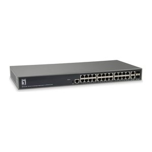 LevelOne Switch 24x GE GEL-2681 2xGSFP 19"