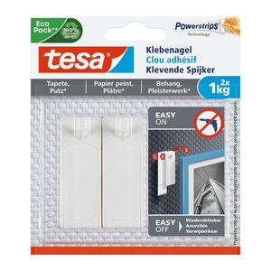 tesa Powerstripes Klebenägel für max. 1,0 kg, 2,4 x 4,5 cm, 2 St.