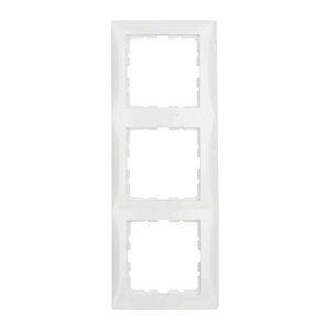 BERKER  3-fach Steckdosenrahmen 10 13 89 89 S.1 weiß 22,3 x 8,1 cm, 1 St.