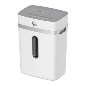 HP OneShred 12CC Aktenvernichter mit Partikelschnitt P-4, 4 x 35 mm, bis 12 Blatt, weiß