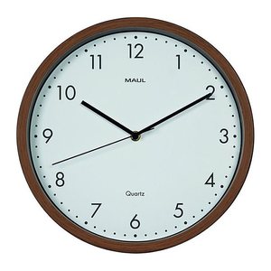 MAUL Wanduhr MAULgrain, 30 cm, Quarzuhr, ohne Batt., dark