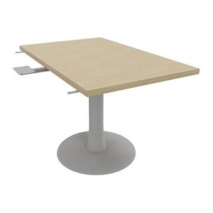 Quadrifoglio Verbindungsplatte Idea+ eiche, silber rechteckig 70,0 x 110,0 x 74,0 cm
