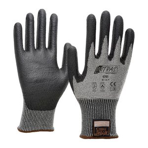 NITRAS SAFETY unisex Schnittschutzhandschuhe 6705 grau Größe 9, 10 Paar