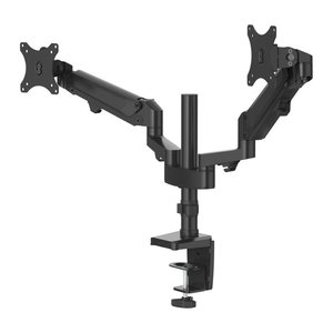hama Monitor-Halterung FULLMOTION 00118498 schwarz für 2 Monitore, Tischklemme