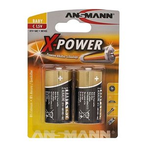 ANSMANN Batterien X-POWER Alkali-Mangan Baby C 1,5 V, 2 St.