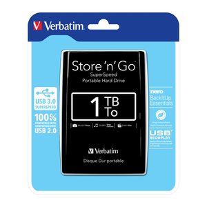 Verbatim Externe Festplatte 1TB Store'n'Go USB 3.0 Schwarz retail