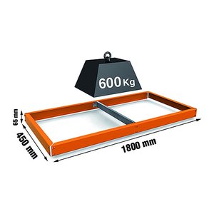 Simonrack Stahlfachboden SIMONFORTE EA 1804 orange 180,0 x 45,0 cm, 1 St.