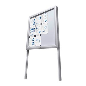 Showdown® Displays Gestell für Schaukästen silber 12x DIN A4 7,0 x 7,0 x 250,4 cm, 1 St.