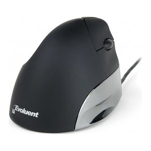 BAKKER ELKHUIZEN Evoluent Standard Vertical Maus ergonomisch kabelgebunden grau, schwarz, silber