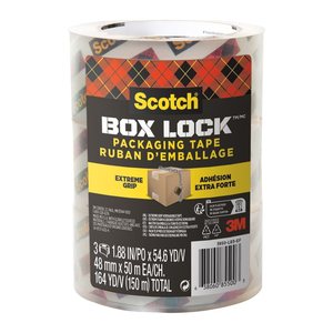 Scotch Packbänder Box Lock™  transparent 48,0 mm x 50,0 m 3 Rollen