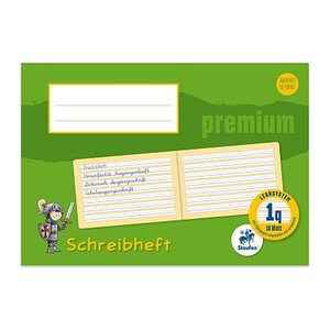 Staufen® Schreiblernheft Premium Lineatur 1q liniert DIN A5 quer ohne Rand, 16 Blatt, 1 St.