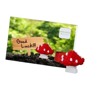Idena 40156 Postkarte Glückspilz Mini- Bausteine