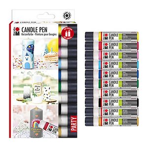 Marabu Kerzenstifte farbsortiert 10 x 25,0 ml, 10 St.