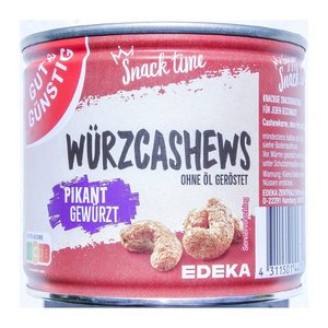 GUT&GÜNSTIG Würzcashews pikant gewürzt  150,0 g, 1 St.