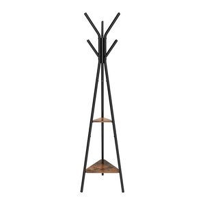 VASAGLE Kleiderständer RCR16BX braun Metall 6 Haken 49,5 x 179,0 cm, 1 St.