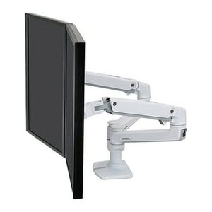 ergotron Monitor-Halterung LX Dual Side-by-Side 45-491-216 weiß für 2 Monitore, Tischklemme