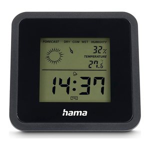 hama Borneo Thermo-Hygrometer schwarz, 1 St.