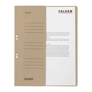 FALKEN Ösenhefter Karton grau DIN A4, halber Deckel, 50 St.