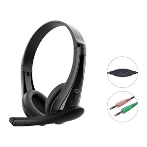 CONCEPTRONIC Headset Stereo AUX/Mikro/Bedien. 1.80m sw