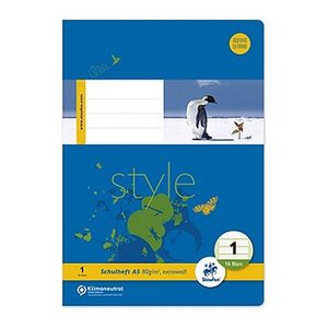 Staufen® Schulhefte Style Lineatur 1 liniert DIN A5 ohne Rand, 16 Blatt, 1 St.