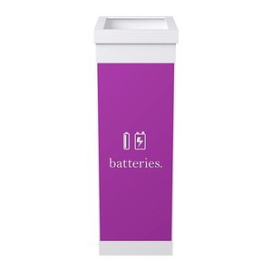 PAPERFLOW Mülleimer 60,0 l weiß, lila, 1 St.