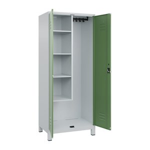 CP Putzmittelschrank Classic Plus 080110-02 S10006 lichtgrau, resedagrün 4 Fachböden 80,0 x 50,0 x 195,0 cm, aufgebaut, 1 St.