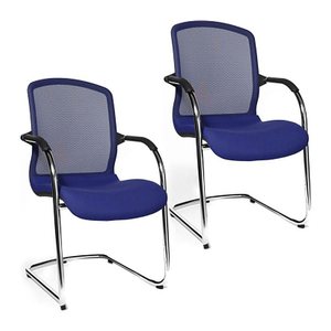 Topstar Besucherstühle Open Chair 100 OC590 T38 royalblau Stoff, 2 St.