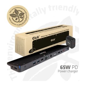 Club3D ChargingDock USB-C 3.2 ->7xUSB/DP/HDMI/LAN/Audio 65W retail