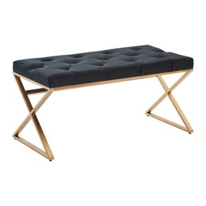 WOHNLING Sitzbank WL6.617 schwarz Stoff 90,0 cm
