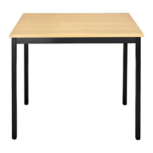 SODEMATUB Mehrzwecktisch buche, schwarz rechteckig, Vierkantrohr schwarz, 140,0 x 70,0 x 74,0 cm